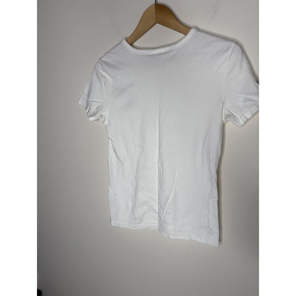 Vintage Disney Store Womens L Winnie The Pooh Shirt Short Sleeve White Snowflake - Picture 5 of 9